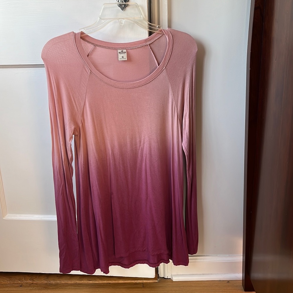 Hollister ombré long sleeve shirt